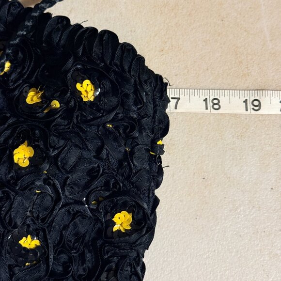 Victor Costa Vintage RARE Strapless / Halter Convertible Dress –Ribbon Rosette - Picture 11 of 15